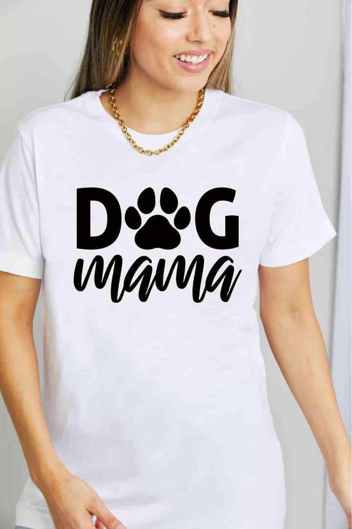 Simply Love Full Size DOG MAMA Graphic Cotton T-Shirt | 1mrk.com