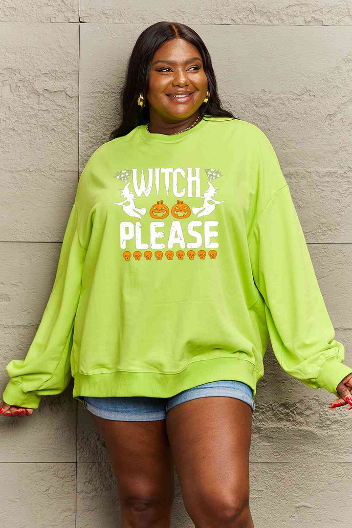 Simply Love Full Size WITCH PLEASE Graphic Sweatshirt |1mrk.com