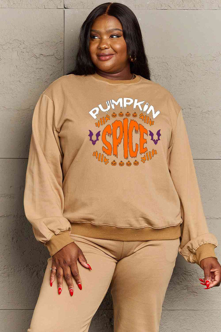 Simply Love Full Size PUMPKIN SPICE Graphic Sweatshirt | 1mrk.com