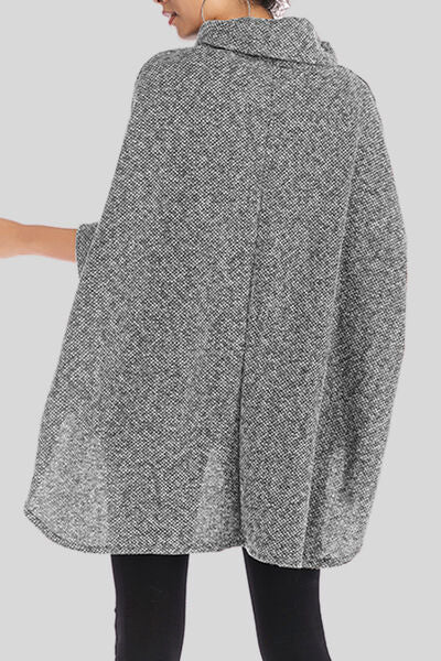 Turtleneck Batwing Sleeve Sweater |1mrk.com