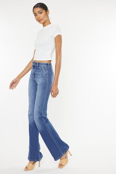 Kancan Ultra High Waist Gradient Flare Jeans |1mrk.com