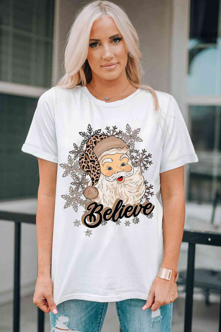 BELIEVE Santa Graphic T-Shirt | 1mrk.com