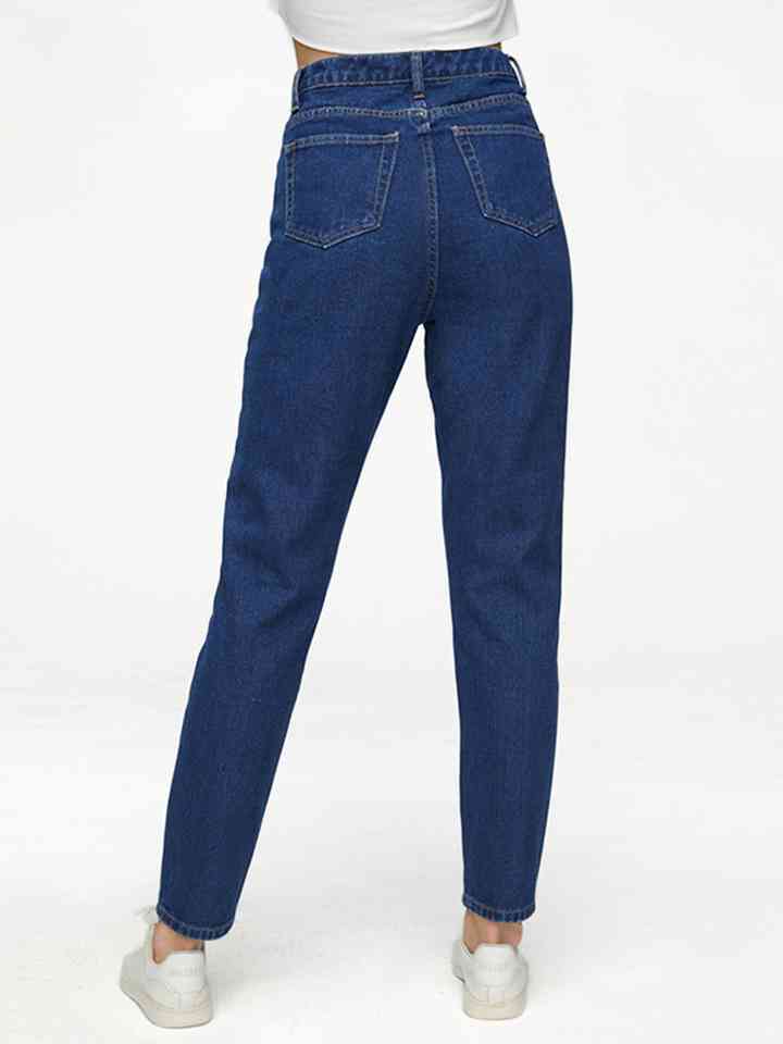 Buttoned Long Jeans |1mrk.com
