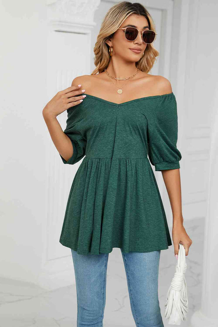 V-Neck Babydoll Top | 1mrk.com