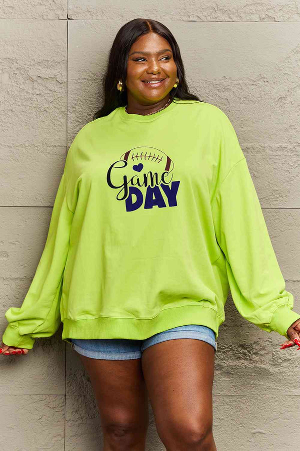 Simply Love Full Size Drop Shoulder Graphic Sweatshirt |1mrk.com