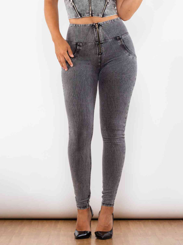 Full Size Zip-Up Skinny Jeans | 1mrk.com