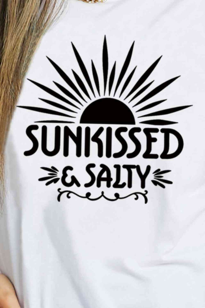 Simply Love SUNKISSED & SALTY Graphic Cotton T-Shirt | 1mrk.com