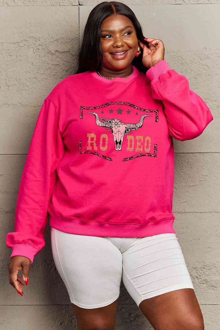 Simply Love Simply Love Full Size Round Neck Dropped Shoulder RODEO Graphic Sweatshirt |1mrk.com