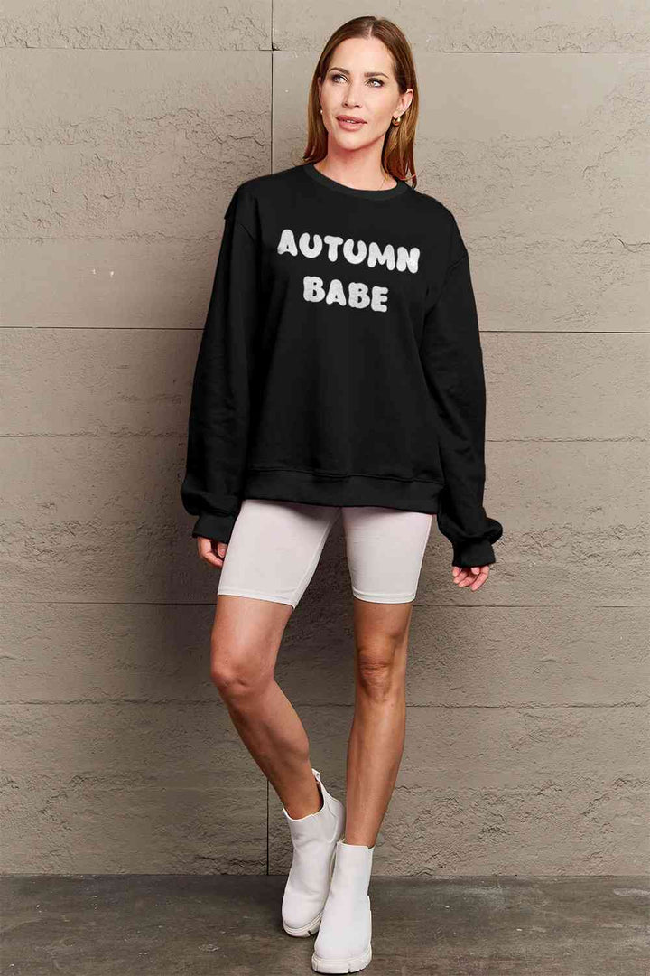 Simply Love Full Size AUTUMN BABE Graphic Sweatshirt |1mrk.com