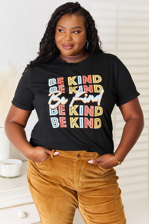 Simply Love BE KIND Graphic Round Neck T-Shirt | 1mrk.com