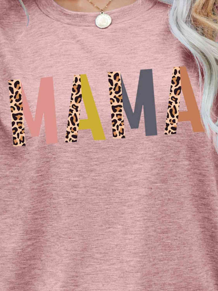 MAMA Leopard Graphic Short Sleeve Tee | 1mrk.com