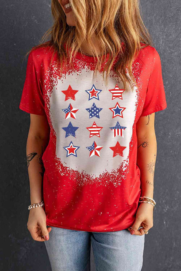 Star and Stripe Graphic Short Sleeve Tee | 1mrk.com