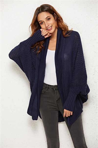 Open Front Batwing Sleeve Cardigan |1mrk.com