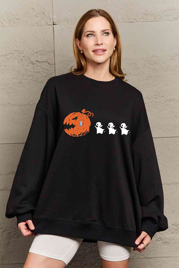 Simply Love Full Size Graphic Dropped Shoulder Sweatshirt |1mrk.com