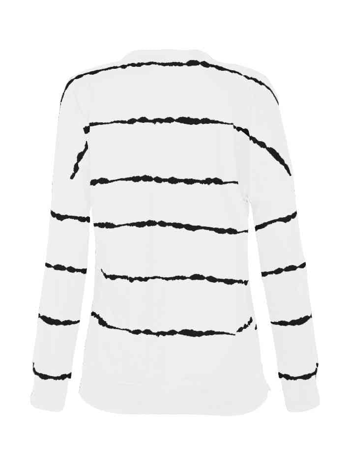 Striped Round Neck T-Shirt |1mrk.com