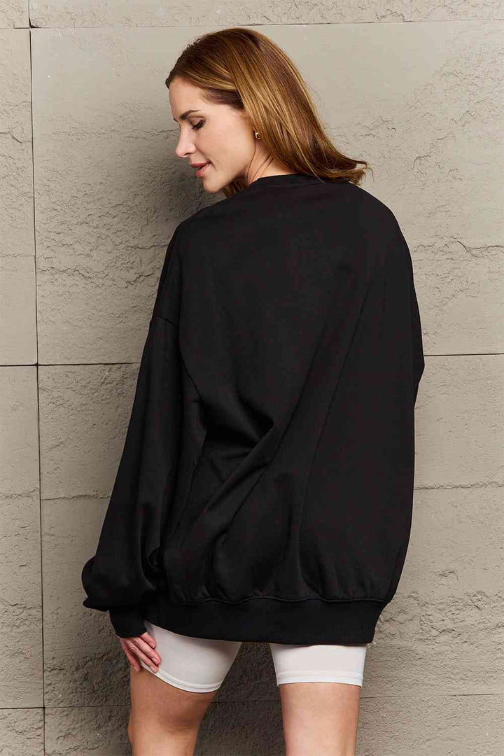 Simply Love Full Size Eagle Graphic Drop Shoulder Sweatshirt |1mrk.com