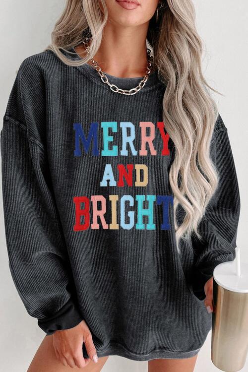 MERRY AND BRIGHT Graphic Sweatshirt |1mrk.com