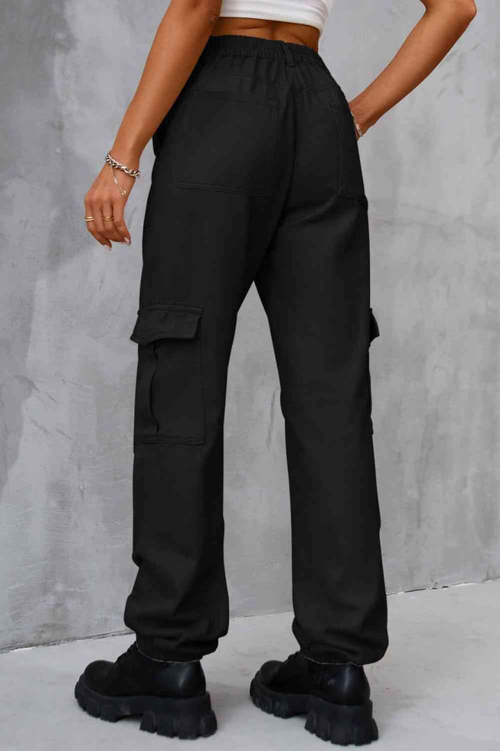 Buttoned High Waist Jeans with Pockets | 1mrk.com