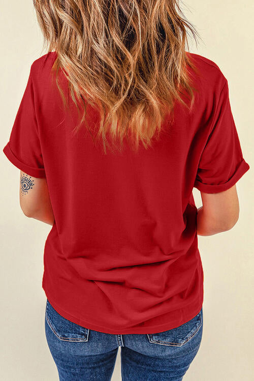 Sequin Christmas Element  Short Sleeve T-Shirt | 1mrk.com