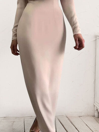 Ruched Turtleneck Long Sleeve Dress | Trendsi