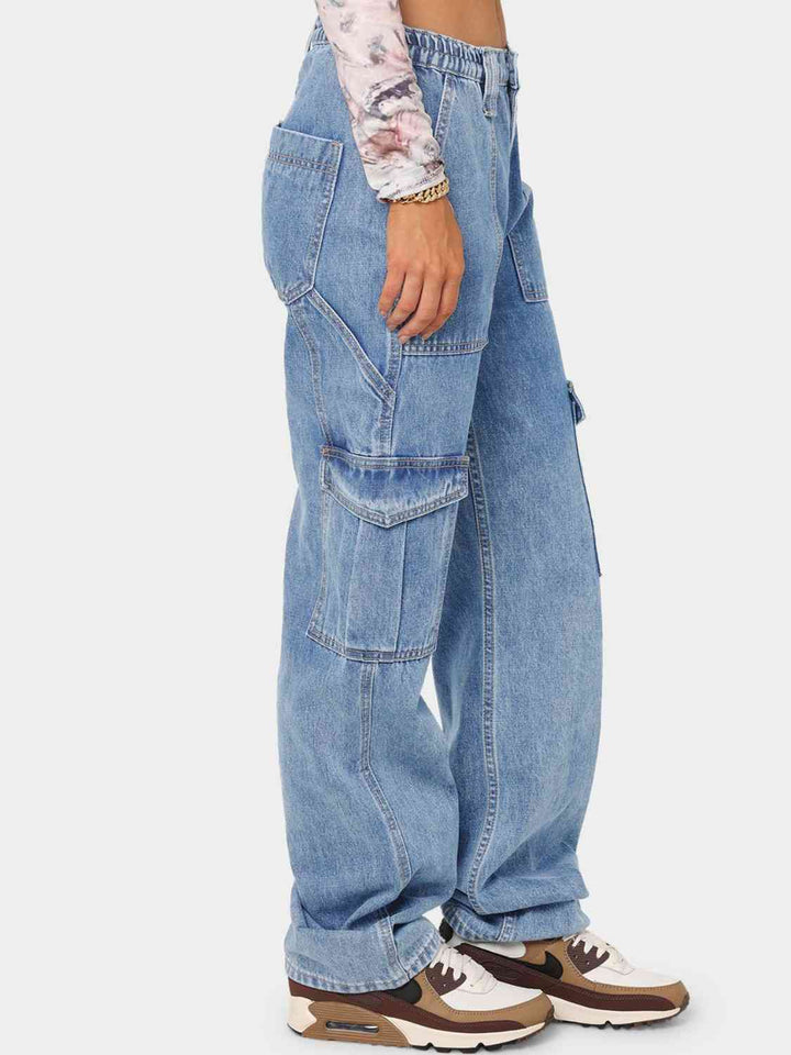 Straight Jeans with Pockets |1mrk.com