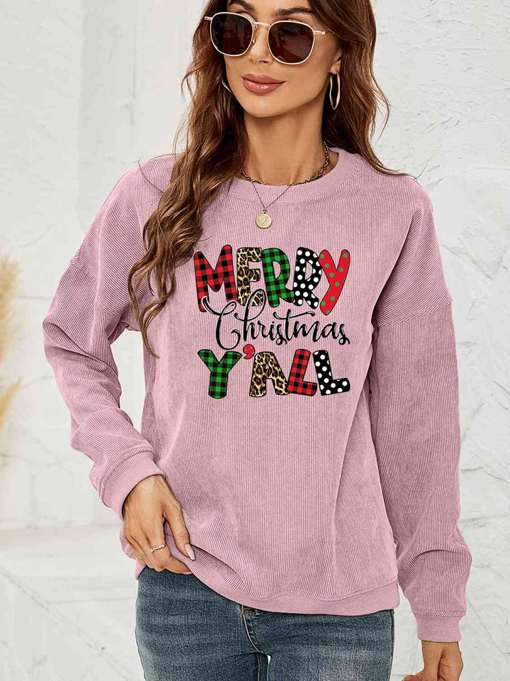 MERRY CHRISTMAS Y'ALL Graphic Sweatshirt | 1mrk.com