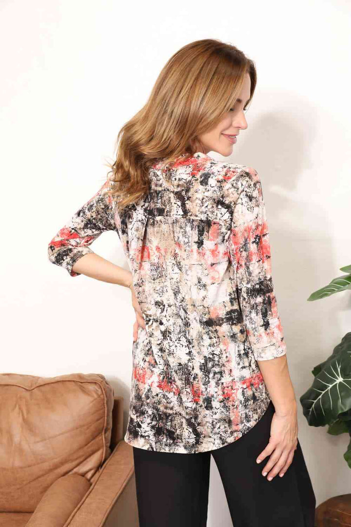 Sew In Love  Full Size 3/4 Gabby Sleeve Blouse | 1mrk.com