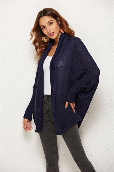 Open Front Batwing Sleeve Cardigan |1mrk.com