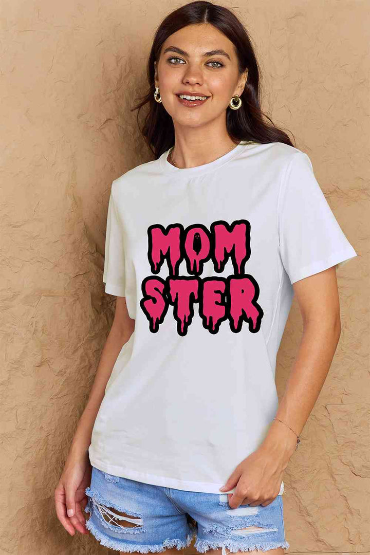 Simply Love Full Size MOM STER Graphic Cotton T-Shirt | 1mrk.com