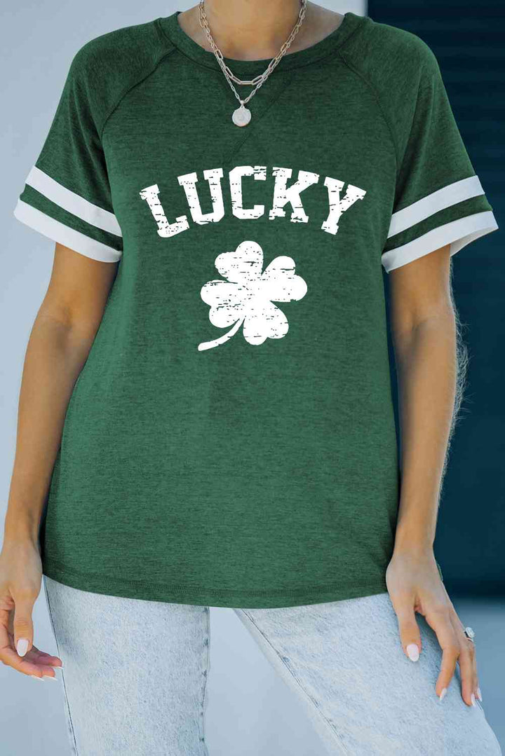 LUCKY Clover Graphic Tee Shirt | 1mrk.com