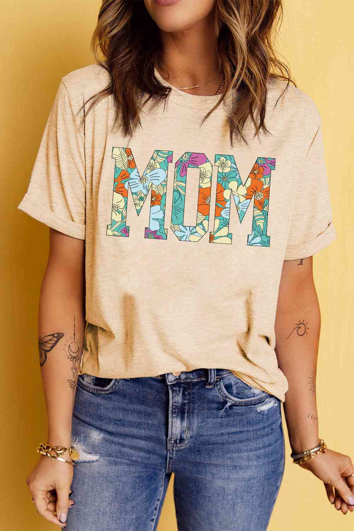 MOM Floral Graphic T-Shirt | 1mrk.com