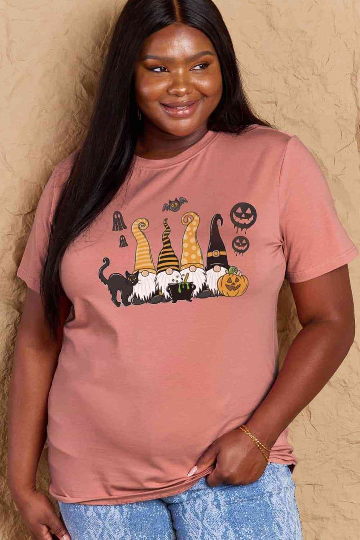 Simply Love Full Size Halloween Theme Graphic Cotton T-Shirt | 1mrk.com