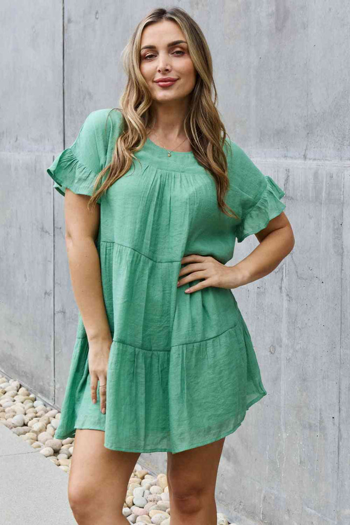 HEYSON Sweet As Can Be Full Size Textured Woven Babydoll Dress | 1mrk.com