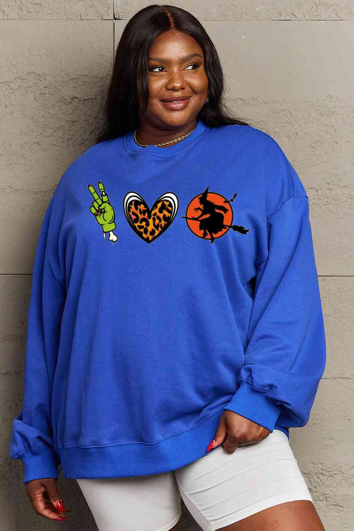 Simply Love Full Size Drop Shoulder Graphic Sweatshirt |1mrk.com