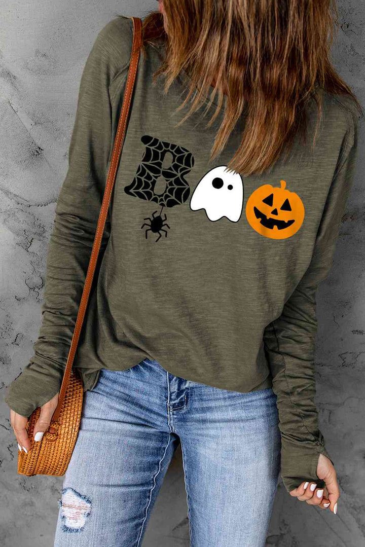 Halloween Graphic Long Sleeve T-Shirt | 1mrk.com