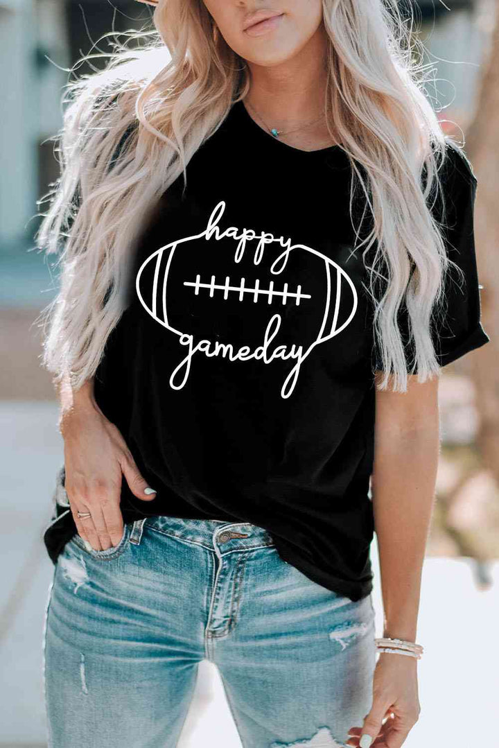 HAPPY GAMEDAY Graphic T-Shirt | 1mrk.com