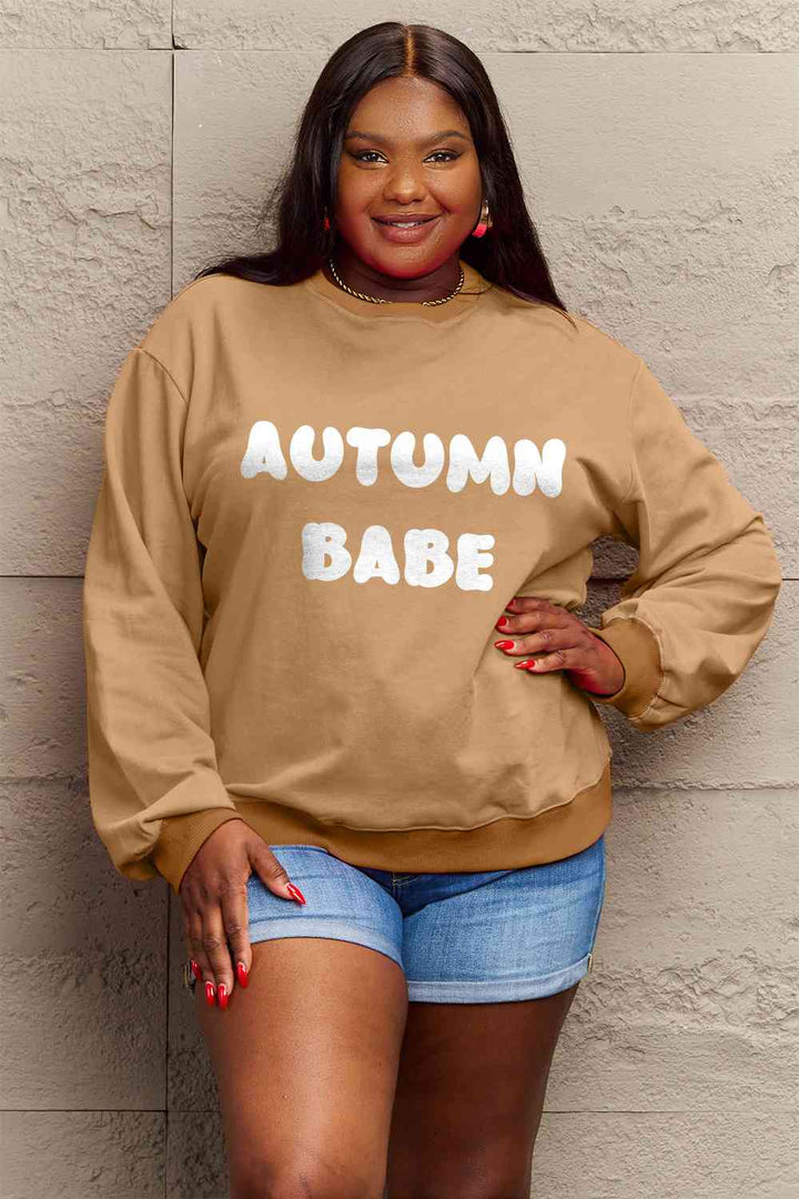 Simply Love Full Size AUTUMN BABE Graphic Sweatshirt |1mrk.com