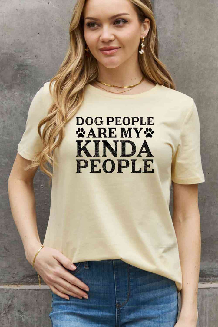 Simply Love Full Size DOG PEOPLE ARE MY KINDA PEOPLE Graphic Cotton Tee | 1mrk.com