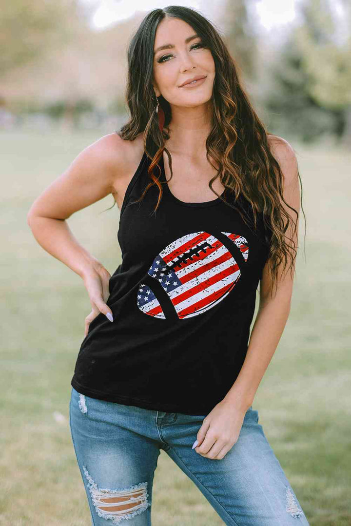 Football Graphic Racerback Tank | 1mrk.com