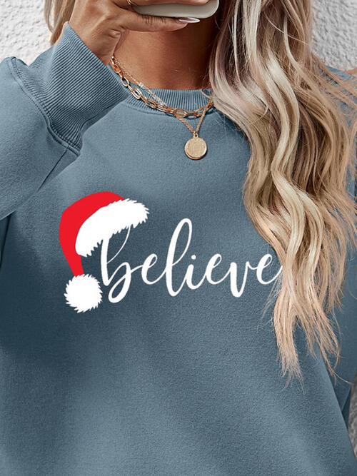 BELIEVE Graphic Long Sleeve Sweatshirt |1mrk.com