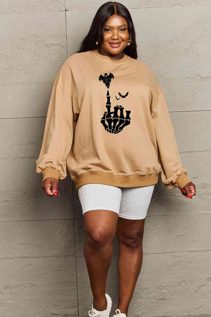 Simply Love Full Size Halloween Element Graphic Sweatshirt |1mrk.com