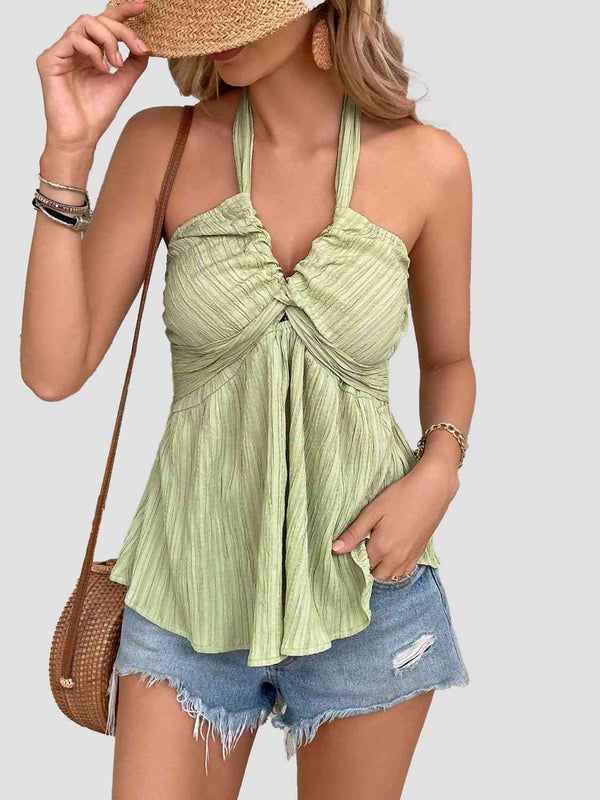 Halter Neck Sleeveless Tank Top | 1mrk.com