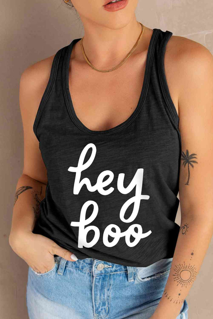 HEY BOO Graphic Tank Top | 1mrk.com