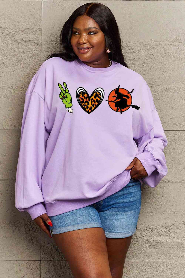 Simply Love Full Size Drop Shoulder Graphic Sweatshirt |1mrk.com