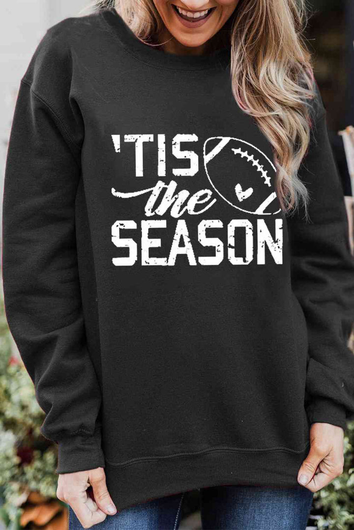 Football Graphic Round Neck Sweatshirt |1mrk.com