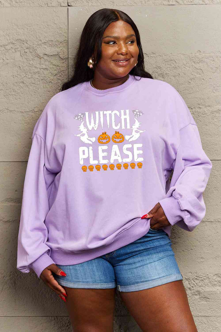 Simply Love Full Size WITCH PLEASE Graphic Sweatshirt |1mrk.com