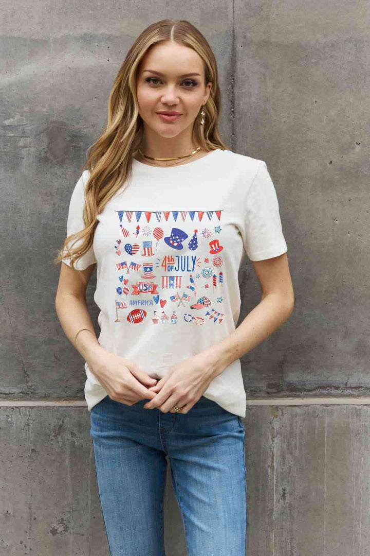 Simply Love 4TH OF JULY USA AMERICA Graphic Cotton Tee | 1mrk.com