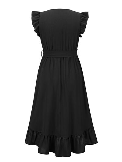 Tied Surplice Ruffle Hem Dress | Trendsi