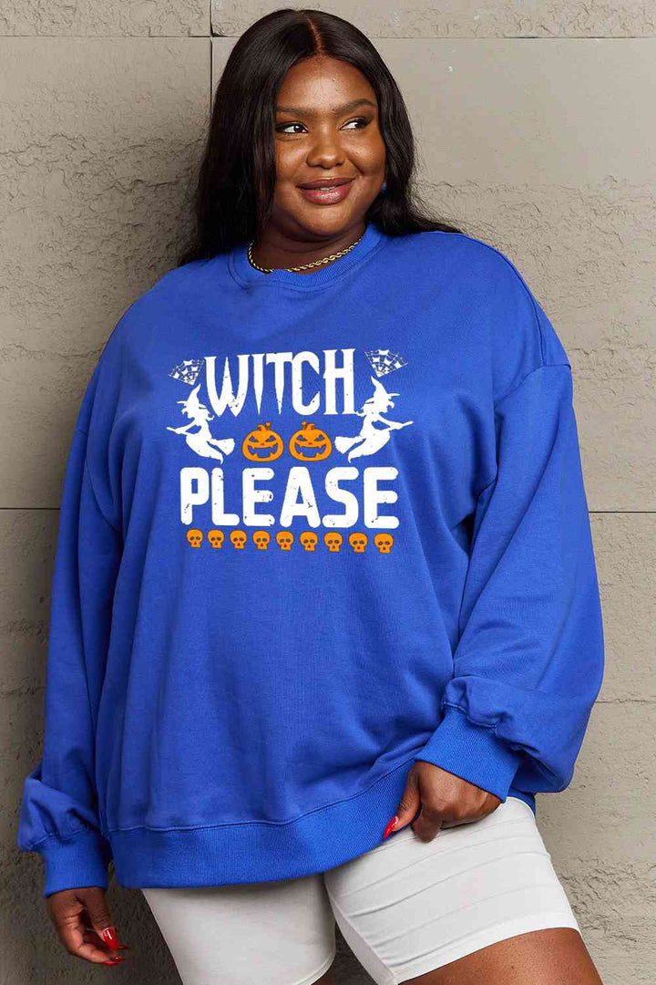 Simply Love Full Size WITCH PLEASE Graphic Sweatshirt |1mrk.com