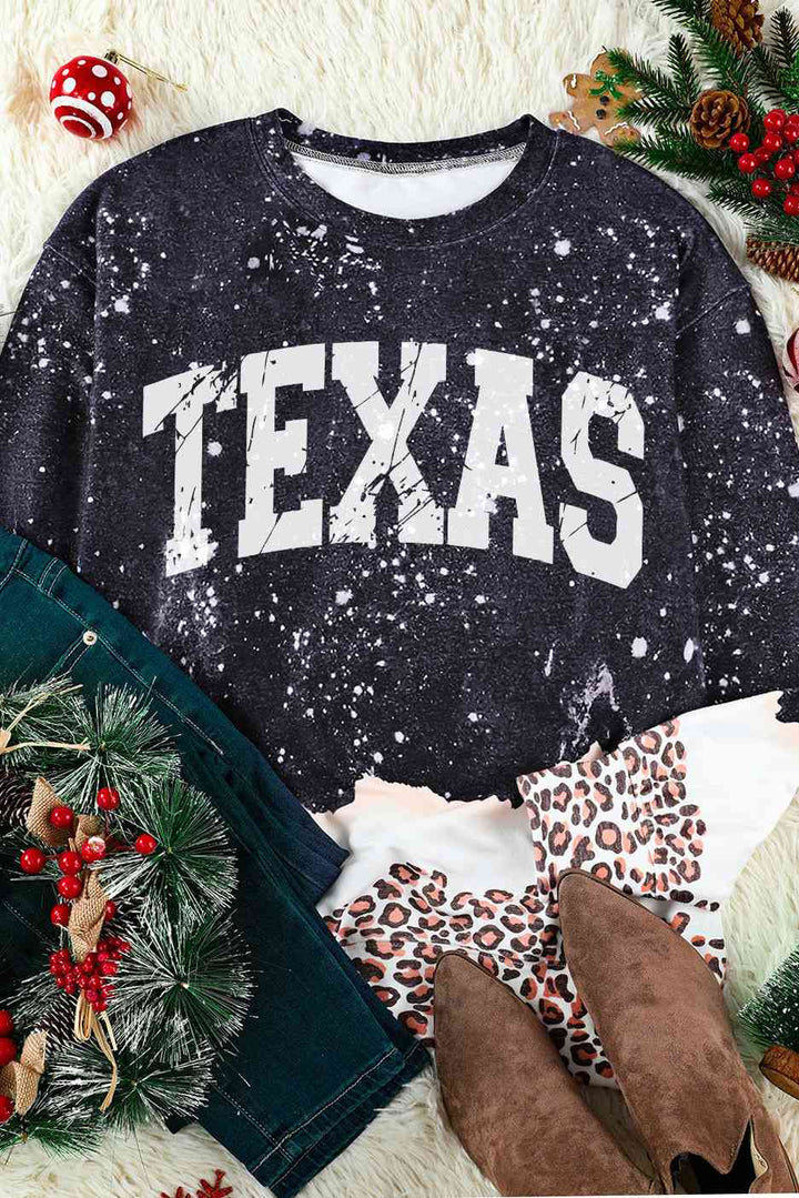 TEXAS Graphic Leopard Sweatshirt |1mrk.com